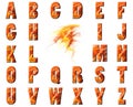 Flame and Lava Alphabet Collage