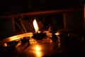 Flame light prayer devotional dark background Royalty Free Stock Photo