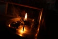 Flame light prayer devotional dark background