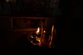 Flame light prayer devotional dark background Royalty Free Stock Photo