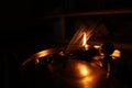 Flame light prayer devotional dark background Royalty Free Stock Photo