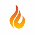 Flame logo, fire icon. Fire flame logo design template Royalty Free Stock Photo