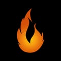 Flame logo fire icon. Fire flame logo design template. Vector Royalty Free Stock Photo