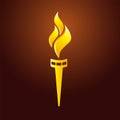 Flame logo gold