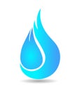 Flame logo icon vector.Blue flame illustration