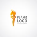 Olympic vector flaming torch logo.