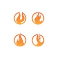 Flame logo template Royalty Free Stock Photo