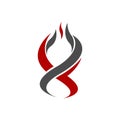 Flame logo Vector template. fire logo design graphic. torch logo Design element. hot fire icon. Gas logo illustration. ignite