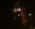 The Flame Nebula and Horsehead Nebula in Orion's Constellation Royalty Free Stock Photo