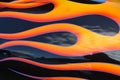 Flame Paint Job Detail of a Hot Rod in Salem, Oregon Royalty Free Stock Photo