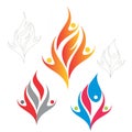 Flame people logo
