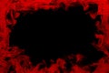 Flame red frame around the black background Royalty Free Stock Photo