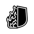 flame retardant glyph icon vector illustration Royalty Free Stock Photo