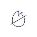 Flame retardant line icon on white