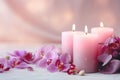 Flame of serenity: cozy spa candlelight