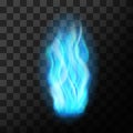 Flame with sparks on black background, fire is burning, bonfire, fire for design Royalty Free Stock Photo