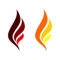 Flame swoosh logo template Illustration Design. Vector EPS 10 Royalty Free Stock Photo