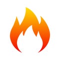 Flame. Three tongue fire. Icon illustration logo - for stock Royalty Free Stock Photo