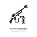 flame thrower icon on white background. Simple element illustration from Miscellaneous concept