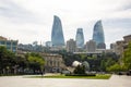 Flame Towers of the highest skyscrapers in Azerbaijan, located in Baku, the towers resemble three flames