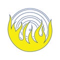 Flame vinyl icon