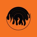 Flame vinyl icon