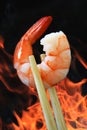 Flamed Prawn Royalty Free Stock Photo