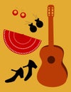 Flamenco accessories, vector Royalty Free Stock Photo