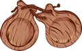 Flamenco castanets. Hand drawn illustration Royalty Free Stock Photo