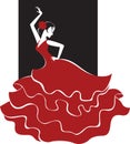 Flamenco dance card template with copy space
