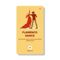 Flamenco Dance Dancing Couple Boy And Girl Vector