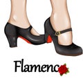 Flamenco dancer feet - hand drawn illustration