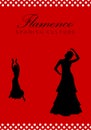 Flamenco dancing silhouette. Spanish culture.