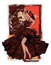 Flamenco spanish dancer woman