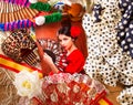 Flamenco woman with bullfighter and typical Spain Espana