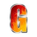 Flames Alphabet Letter G