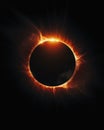 Flames of Awakening: A Total Eclipse Metal Album Royalty Free Stock Photo