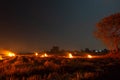 The flames burn in the dry fields and straw at night, the smog problem and global warming.