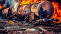 Flames of Chaos: Train Disaster and Toxic Firestorm.