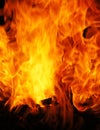 Flames closeup Royalty Free Stock Photo