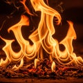 This image captures the natural beauty and mesmerizing movement of fire Royalty Free Stock Photo