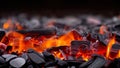 Flames Dance Above Glowing Embers in a Warm and Inviting Fire Pit During a Cool Evening Royalty Free Stock Photo