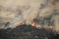 Flames Flare Up on California Mountainside above Carpinteria