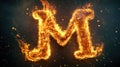 flames fire letters Royalty Free Stock Photo