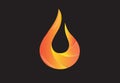 Flames Fire icon logo vector image