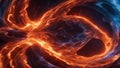 flames A stunning display of fire and ice plasma, creating a dynamic and energetic abstract background with lightning Royalty Free Stock Photo