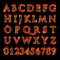 Flaming Alphabet and Numbers