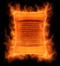 Flaming antique scroll