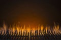 Flaming Barbecue Grill Background Royalty Free Stock Photo