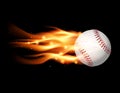 Flaming Baseball Illustration Royalty Free Stock Photo